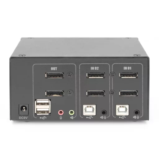 Digitus DS-12862 KVM kapcsoló Fekete