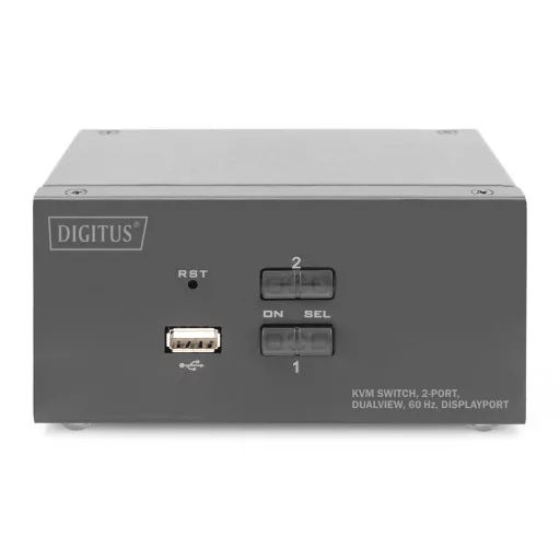 Digitus DS-12862 KVM kapcsoló Fekete