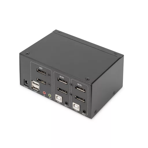 Digitus DS-12862 KVM kapcsoló Fekete
