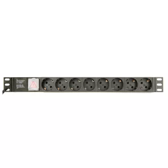   Gembird EG-PDU-014-C14 áramelosztó egység (PDU) 8 AC kimenet(ek) 1U Fekete