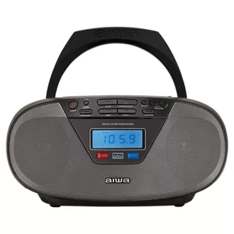   Aiwa BBTU-400BK hordozható sztereó rendszer Analóg és digitális 6 W FM Fekete MP3-lejátszás