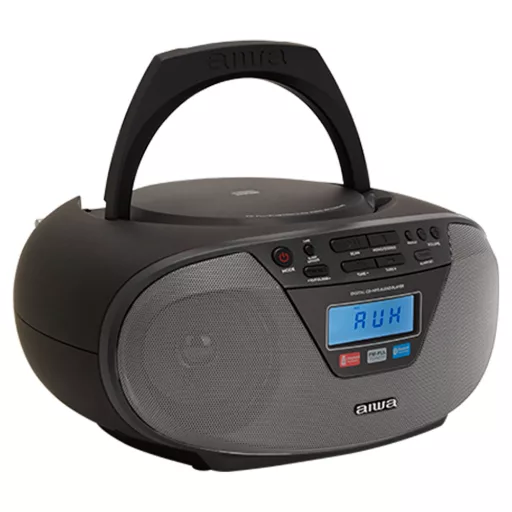 Aiwa BBTU-400BK hordozható sztereó rendszer Analóg és digitális 6 W FM Fekete MP3-lejátszás