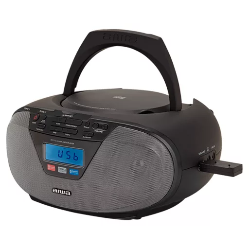 Aiwa BBTU-400BK hordozható sztereó rendszer Analóg és digitális 6 W FM Fekete MP3-lejátszás