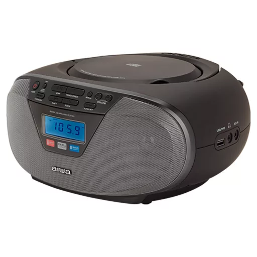 Aiwa BBTU-400BK hordozható sztereó rendszer Analóg és digitális 6 W FM Fekete MP3-lejátszás