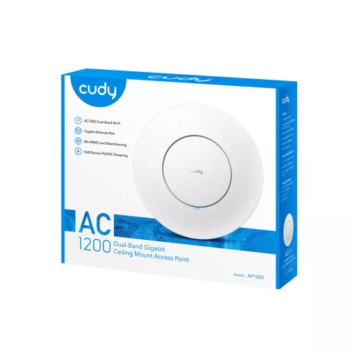 Cudy AP1300 867 Mbit/s Fehér Ethernet-áramellátás (PoE) támogatása