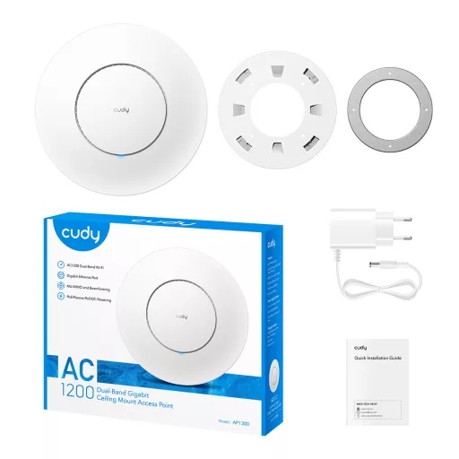 Cudy AP1300 867 Mbit/s Fehér Ethernet-áramellátás (PoE) támogatása