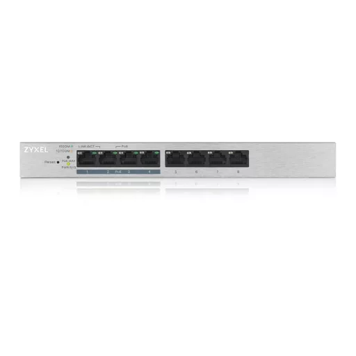 Zyxel GS1200-8HP v2 Vezérelt Gigabit Ethernet (10/100/1000) Ethernet-áramellátás (PoE) támogatása Szürke