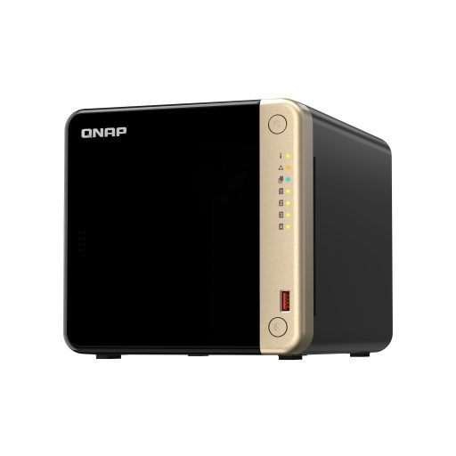 QNAP TS-464 NAS Tower Intel® Celeron® N5095 8 GB DDR4 0 TB QNAP QTS Fekete