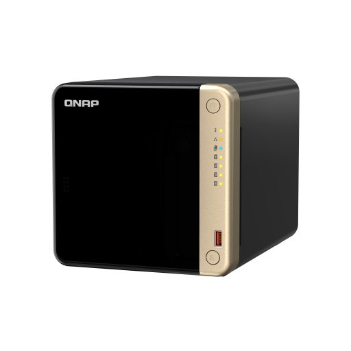 QNAP TS-464 NAS Tower Intel® Celeron® N5095 8 GB DDR4 0 TB QNAP QTS Fekete