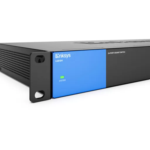 Linksys LGS124 Beállítást nem igénylő (unmanaged) L2 Gigabit Ethernet (10/100/1000) 1U Fekete