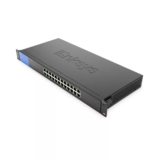 Linksys LGS124 Beállítást nem igénylő (unmanaged) L2 Gigabit Ethernet (10/100/1000) 1U Fekete