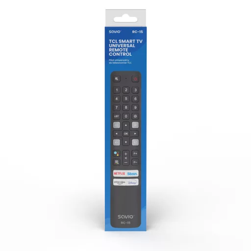 Savio RC-15 universal remote control/replacement for TCL SMART TV távirányító Vezeték nélküli infravörös Nyomógombok