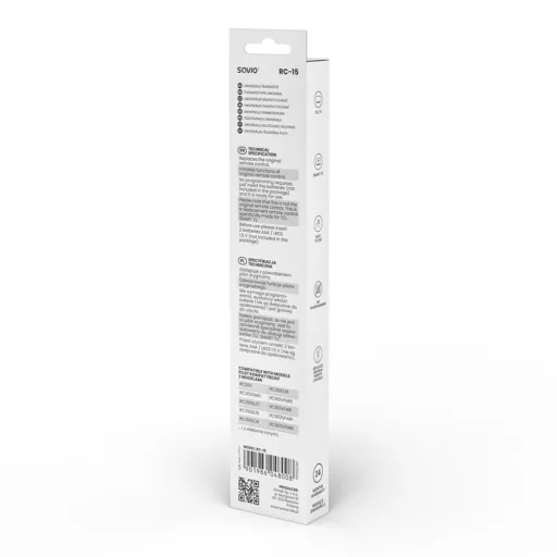 Savio RC-15 universal remote control/replacement for TCL SMART TV távirányító Vezeték nélküli infravörös Nyomógombok