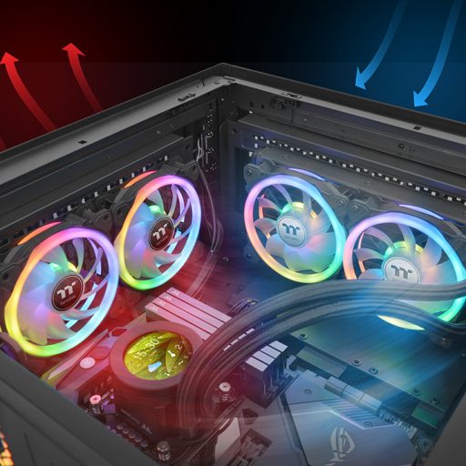 Thermaltake SWAFAN 12 RGB 12 cm Fekete 3 db