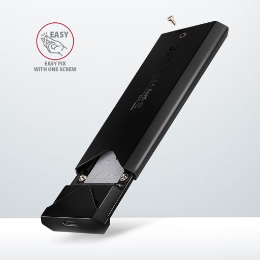 Axagon EEM2-UB2 tárolóegység burkolat Külső SSD ház Fekete M.2