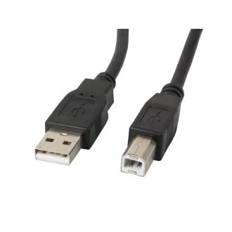   Lanberg CA-USBA-10CC-0018-BK USB kábel USB 2.0 1,8 M USB B Fekete