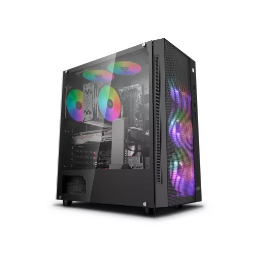 DeepCool Matrexx 55 Mesh ADD-RGB 4F Midi Tower Fekete