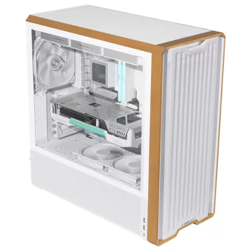 Lian Li Lancool LAN217W Midi Tower Fehér, Fa