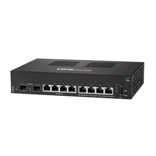HPE Aruba Networking CX 6000 8p 10M/100M/1G 2p SFP 1G Switch Vezérelt L2 Gigabit Ethernet (10/100/1000) 1U Fekete