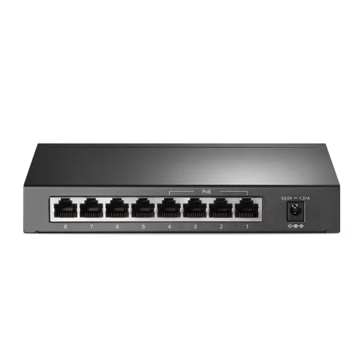TP-Link TL-SF1008P Beállítást nem igénylő (unmanaged) Fast Ethernet (10/100) Ethernet-áramellátás (PoE) támogatása Fekete