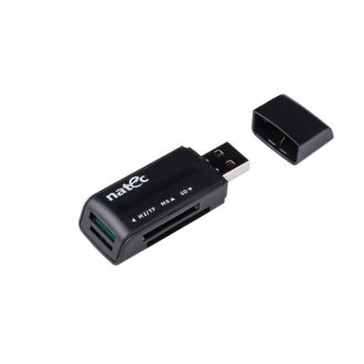 NATEC ANT 3 Mini kártyaolvasó USB 2.0 Fekete