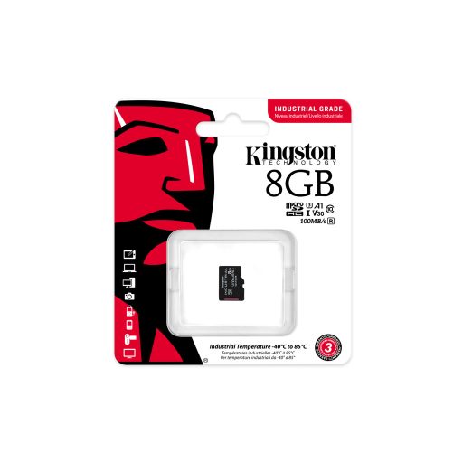 Kingston Technology Industrial 8 GB MicroSDHC UHS-I Class 10