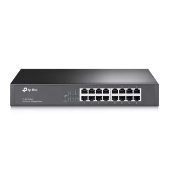   TP-Link TL-SF1016DS hálózati kapcsoló Beállítást nem igénylő (unmanaged) Fast Ethernet (10/100) 1U Fekete
