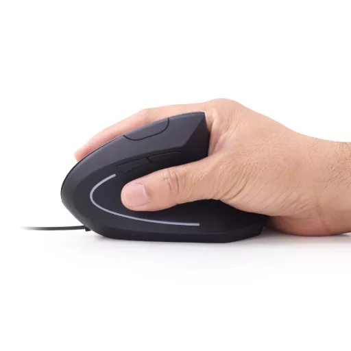 Gembird MUS-ERGO-01 egér Irodai Jobbkezes USB A típus Optikai 3200 DPI