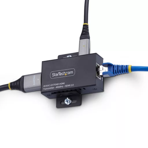 StarTech.com 4K50IC-EXTEND-HDMI audió/videó jeltovábbító AV adó- és vevőegység Fekete