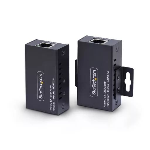 StarTech.com 4K50IC-EXTEND-HDMI audió/videó jeltovábbító AV adó- és vevőegység Fekete