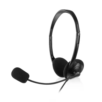   Ewent EW3567 fejhallgató és headset Vezetékes Fejpánt Hívás/zene Fekete