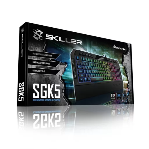 Sharkoon Skiller SGK5 billentyűzet Játék USB QWERTZ Német Fekete