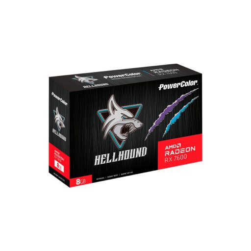 PowerColor Hellhound RX 7600 8G-L/OC AMD Radeon RX 7600 8 GB GDDR6