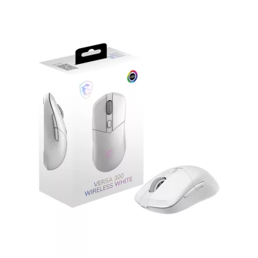MSI Versa 300 Wireless egér Játék Jobbkezes RF Wireless + Bluetooth + USB Type-C Optikai 8000 DPI