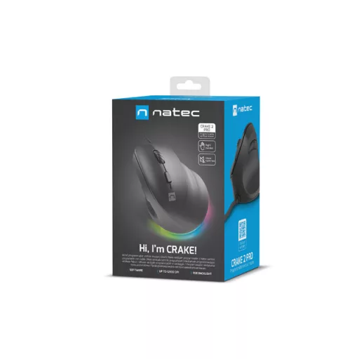NATEC Crake 2 Pro egér Univerzális Jobbkezes USB A típus Optikai 12800 DPI