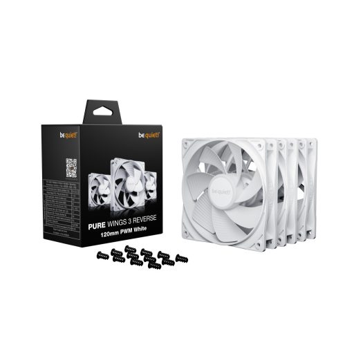 be quiet! Pure Wings 3 120mm | PWM Reverse White Triple-Pack 12 cm Fehér 3 db