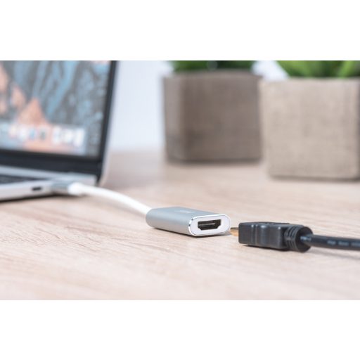Digitus DA-70836 video átalakító kábel 0,2 M USB C-típus HDMI Ezüst