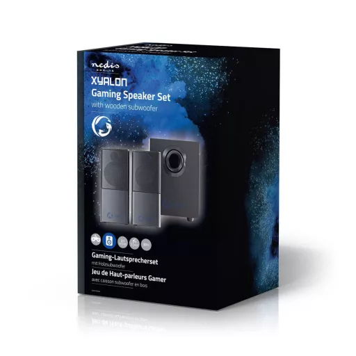 Nedis GSPR10021BK hangfalszett 11 W Otthoni Fekete 2.1 csatornák