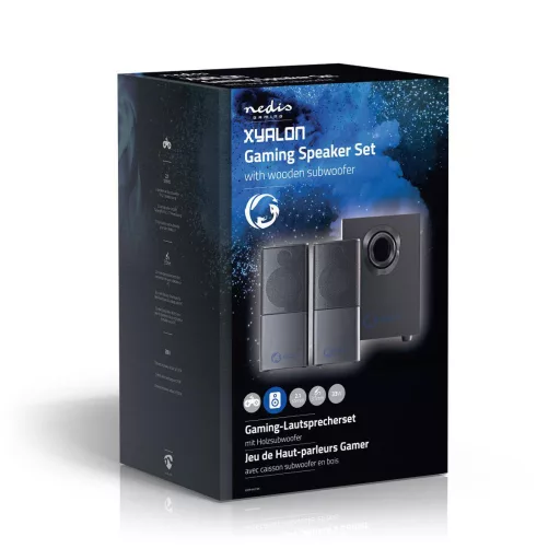 Nedis GSPR10021BK hangfalszett 11 W Otthoni Fekete 2.1 csatornák