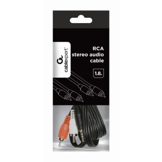   Cablexpert CCA-2R2R-6 audio kábel 1,8 M 2 x RCA Fekete, Vörös, Fehér