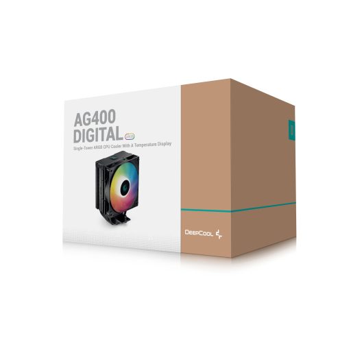 DeepCool AG400 Digital BK ARGB Processzor Hűtő 12 cm Fekete 1 db