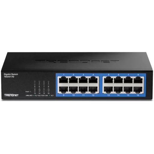 Trendnet TEG-S17D hálózati kapcsoló Gigabit Ethernet (10/100/1000) Fekete