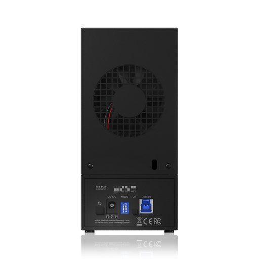 ICY BOX IB-RD3621U3 HDD/SSD ház Fekete 3.5"