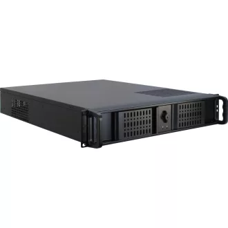 Inter-Tech IPC 2U-2098-SL Rack Fekete
