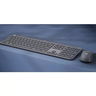   Logitech 920-012504 billentyűzet Egér mellékelve Irodai RF vezeték nélküli + Bluetooth QWERTZ Német Grafit