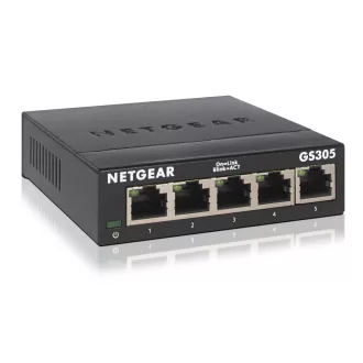   NETGEAR GS305 Beállítást nem igénylő (unmanaged) L2 Gigabit Ethernet (10/100/1000) Fekete