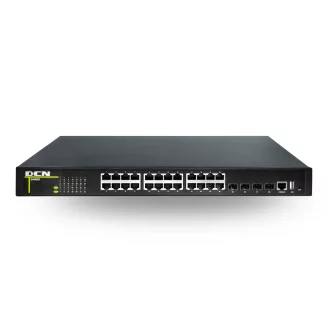  DCN S4600-28X-SI (R2) hálózati kapcsoló Vezérelt L2 Gigabit Ethernet (10/100/1000) Fekete