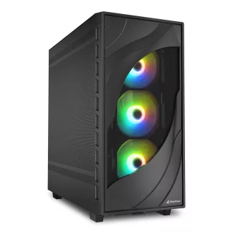 Sharkoon REBEL C80M RGB Midi Tower Fekete