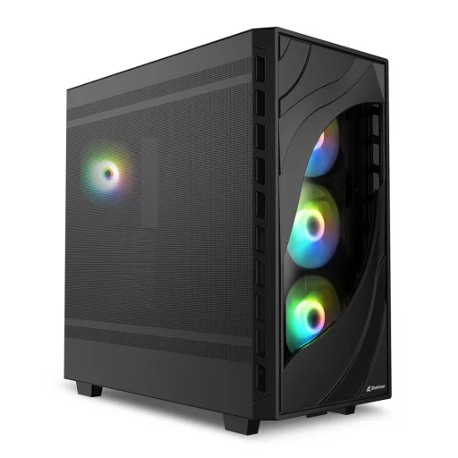 Sharkoon REBEL C80M RGB Midi Tower Fekete