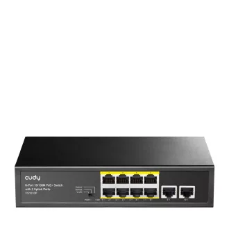   Cudy FS1010P hálózati kapcsoló Fast Ethernet (10/100) Ethernet-áramellátás (PoE) támogatása Fekete